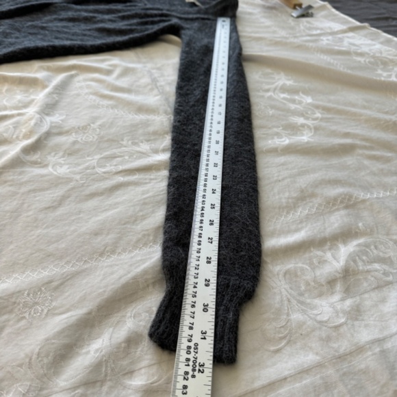 Jacob Connexion Women's Charcoal Alpaca Blend Open Long Sleeve Short Cardigan S - Picture 8 of 11